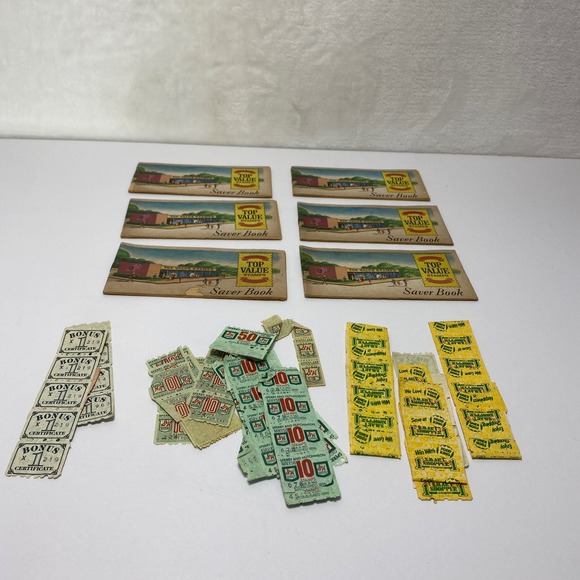 Vintage Top Value Stamps Saver Book Collection Retro Collectible Paper